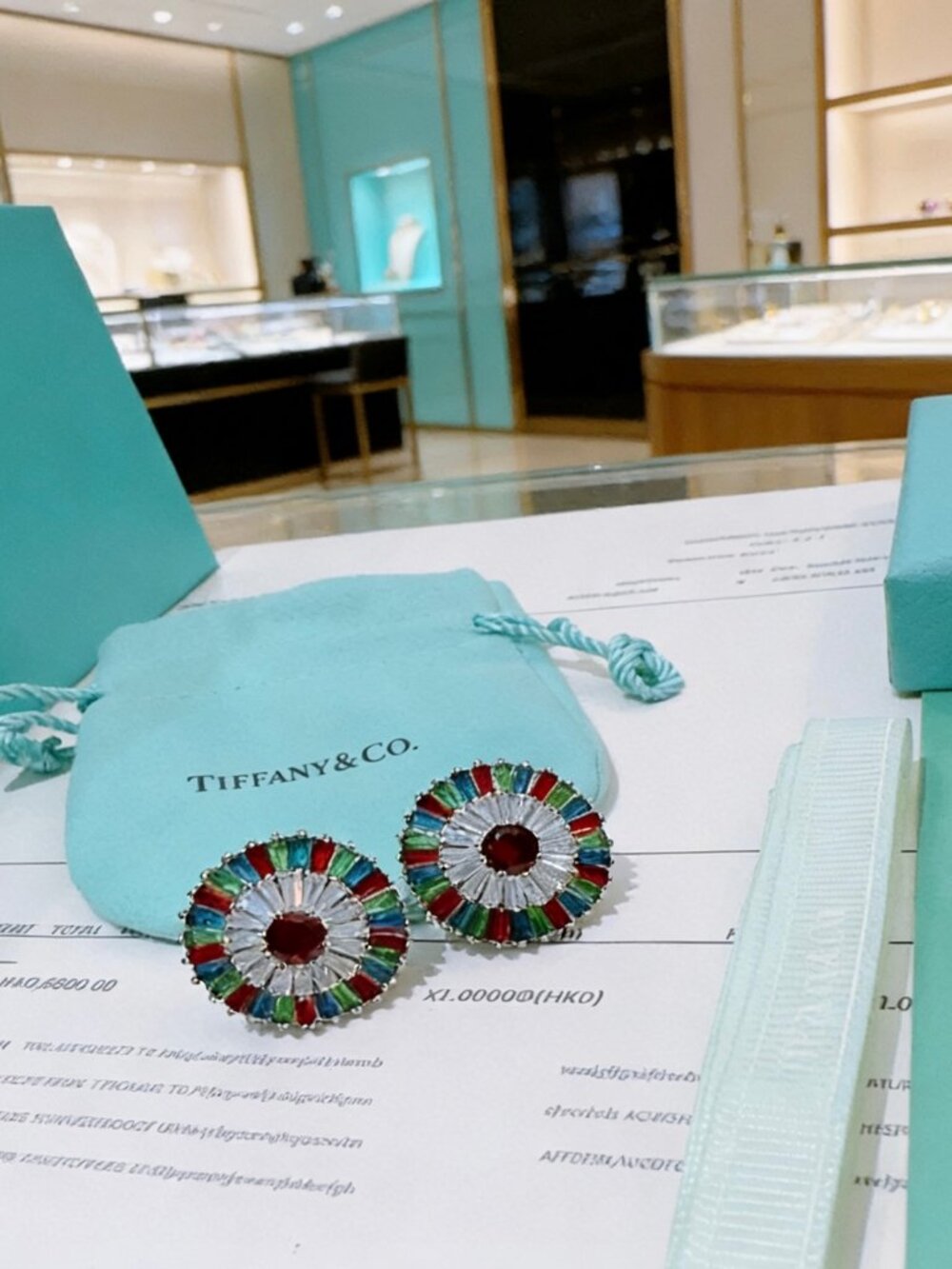 Tiffany & Co. Multi-Gemstone Sunburst Stud Earrings - Picture 5 of 6